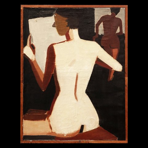 Egon Mathiesen, 1907-76, oil on canvas. Signed and 
dated "Jan-febr 1936". Visible size: 113x87cm. 
With frame: 118x92cm