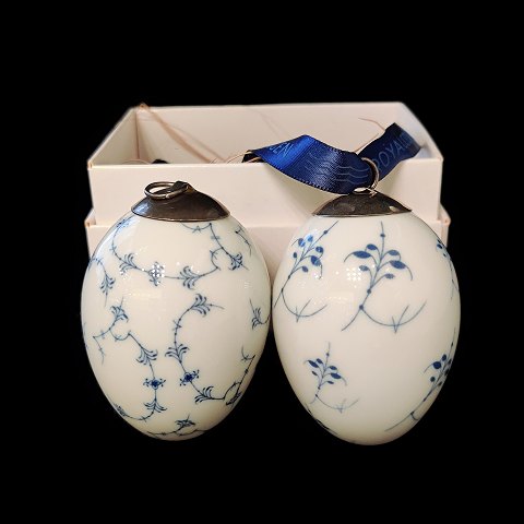 Royal Copenhagen, blue fluted porcelain; Easter eggs