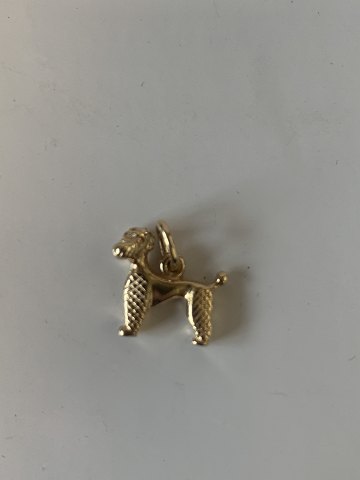 Puddel hund Charms/Vedhæng #14karat Guld
Stemplet 585 
Guldsmed:uKendt
Højde 12,54 mm ca