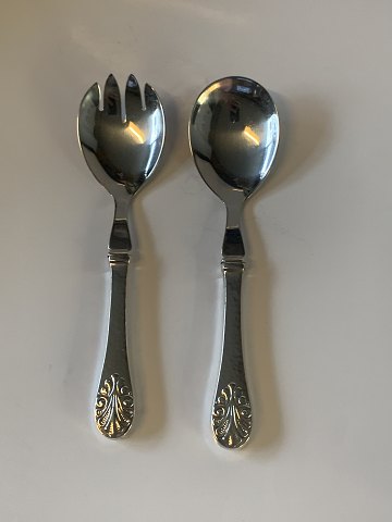 Salad set in silver #Sølvbestik
Length 17.5 cm