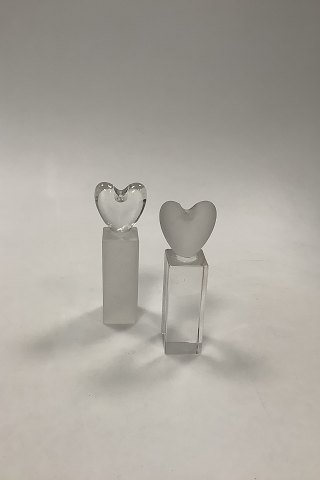 Sæt Holmegaard Hjerte Lysestager 13cm