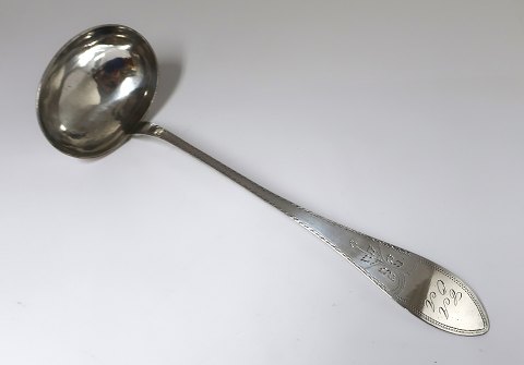 Christian Hosöe, Köbenhavn. ( CH ). Empire. Silver cutlery (830). Large soup 
ladle. Length 32 cm. Produced 1805