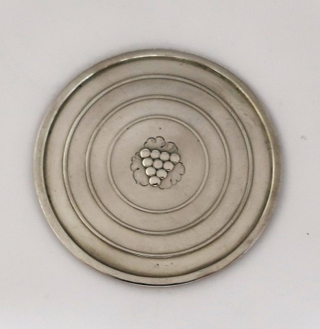 Georg Jensen. Sølv glasbakke (925). Model 193A. Diameter 65 mm.