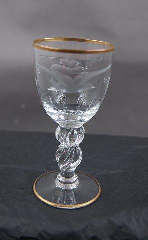 vare nr: g-Mågeglas m. guld hvidvin-1