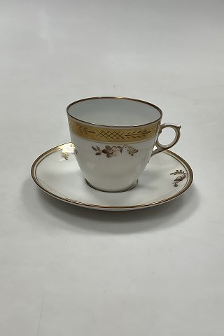 Royal Copenhagen Guldkurv Kaffekop og Underkop No 9069