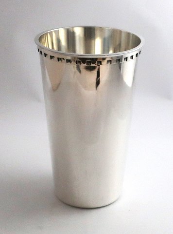 Georg Jensen. Sterling silver vase (925). Bernadotte. Height 18.7 cm.