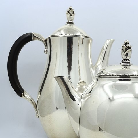 Harald Nielsen for Georg Jensen; Sterling silver coffee and tea set, four parts, 
No. 456