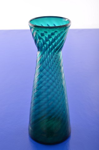Old turquoise Hyacinth glass