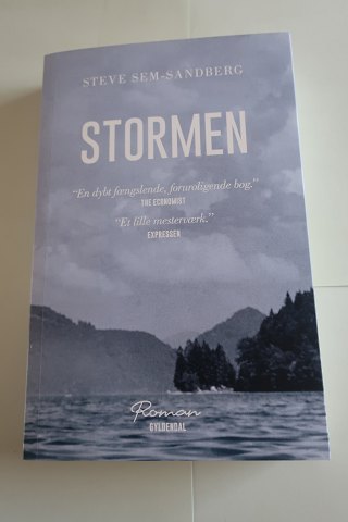 Stormen
Roman
Af Steve Sem-Sendberg
Stormen er både et poetisk og foruroligende portræt af nedarvet skyld og had, 
men også om en kærlighed, der overvinder alt.
Oversat af: Birgitte Steffen Nielsen
Forlag Gyldendal
2020
Sideantal 287