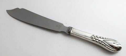 Evald Nielsen. Sølvbestik (925). Bestik no.3. Kagekniv. Længde 27 cm.