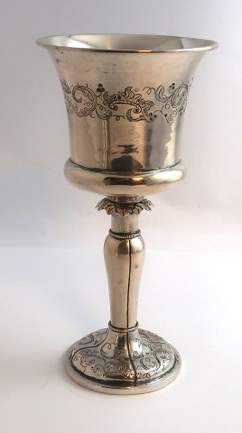 Andreas Kiaer Lund, Silkeborg. Silver drinking glass (830). Height 17.5 cm. 
Produced 1860-1880