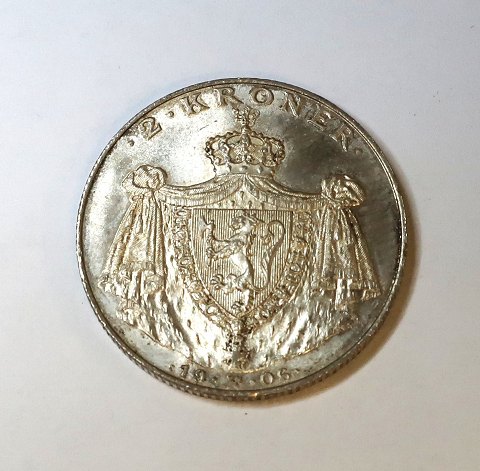 Norge. Sølv 2 krone 1906. Norges uafhængighed