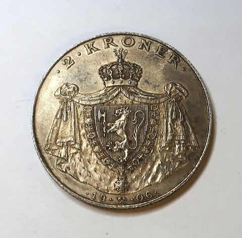 Norway. Silver 2 krone 1906. Norwegian independence