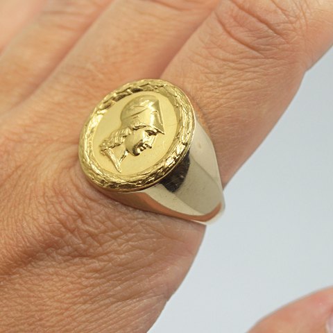 Frantz Hingelberg; Doktorring i 14 kt. guld