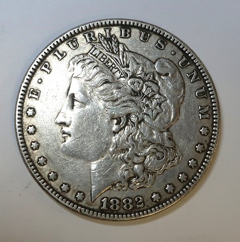 USA. Morgan sølv $1 dollar 1882.