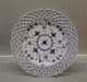 Blue Fluted Full Lace
1098-1 Plate with open work border 26 cm