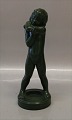 Ipsen Danish Art Pottery 1843-1955 # 922 "Morning Wash" Holger Christensen Green 
Girl 20 cm