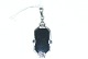 Platinum Pendant with Onyx and Diamonds