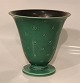 Aluminia Copenhagen Faience
Aluminia Solbjerg 1579 Vase with circles 19 cm dark green/ violet Nils Thorsson 
1934