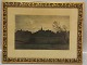 Evening mood - Etching by Carl Locher 1851-1915 Measures ca 24.5 x 32 cm 
including original golden frame