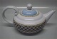 Light Blue 143 Tea pot, low 14 x 27 cm 142 Lid
 Liselund (New by Diana Holstein) Royal Copenhagen