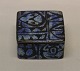 Royal Copenhagen Aluminia RC Faience 704-3267 Dark Blue lidded box, square 4 x 8 
cm , Baca, Nils Thorsson 1963
