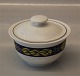 161 Bowl with lid 8.5 x 11.5 cm (1737161)
 Royal Copenhagen Faience Blue Pheasant Chr. Joachim Aluminia