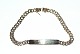 Curb bracelet with name plate Gold, 14 Karat