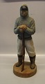 B&G Art Pottery B&G Inuit Sealer with hunting gun 44 cm Design Eigil Knuth 1967 
