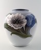 Royal Copenhagen vase decorated with flowers.
