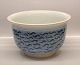 Bodil Manz Rund Bowl with light blue and green decoration 15.7 x 27 cm