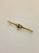 Georg Jensen 18K Guld Broche med Syntetisk Safir No 281