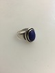 Georg Jensen Sterling Sølv Ring No 46B Ornameneret med Lapis Lazuli