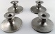 Just Andersen art deco 2 pairs of pewter candlesticks.