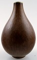 Saxbo stoneware vase in modern design, glaze in shades of brown.
