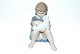 Royal Copenhagen Figurine, Girl with cat