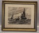 Carl Locher Etching: Skagen 1902 ca 26 x 31.5 cm Marine