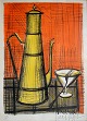 Bernard Buffet: Still life with pitcher and glass.
