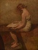 Julius Paulsen 1860-1940.
Young woman reading. Oil on canvas.