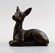 Peder Hald b. Vrigsted 1892 d. 1987: Lying deer. Bronze. Art deco.