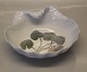 Royal Copenhagen 004-017 B RC Art Nouveau Bowl with flower 5 x 19 x 18 cm 
painter 62 - pre 1923