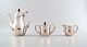 Evald Nielsen, Danish silversmith coffee service in silver, and lid knobs in 
ebony, 1920s.