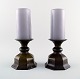 Just Andersen art deco disco metal candlesticks.
