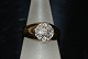 Gold ring with numerous Diamonds 14 Karat
Size 62