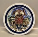 Royal Copenhagen Artist Paintings RC Plate Tinderbox Dogs H.C. Andersen 35.7 cm 
Unique Ivan Weiss