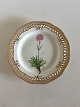 Royal Copenhagen Flora Danica Frokost Tallerken No 20/3554 med Gennembrudt Kant