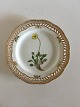 Royal Copenhagen Flora Danica Frokosttallerken No 3554 med gennembrudt kant