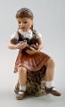 Dahl Jensen figurine no. 1295, the little girl Bente by Jens Peter Dahl Jensen.