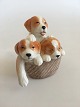 Royal Copenhagen "Puppy Collection" Figurine af Tre Gadekryds i Kurv No 745