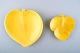 2 leaf-shaped dishes, Susanne Yellow Confetti Royal Copenhagen / Aluminia.